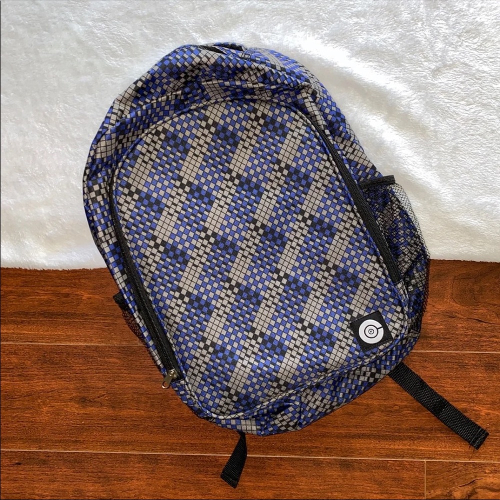 Blue and Black Backpack
